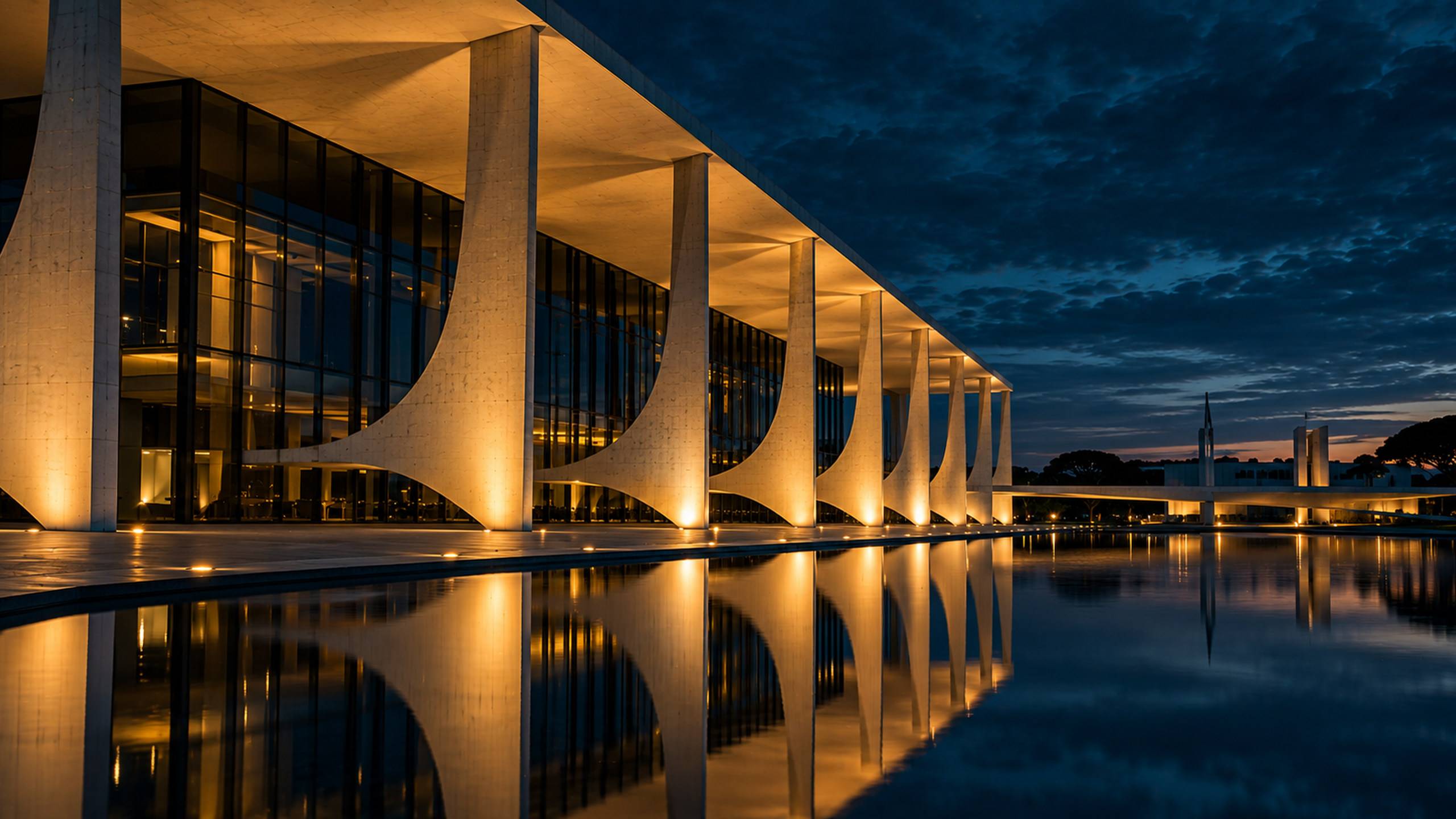Colunas modernistas de concreto e pilotis arquitetônicos: as fundações e a estrutura das instituições do Estado.